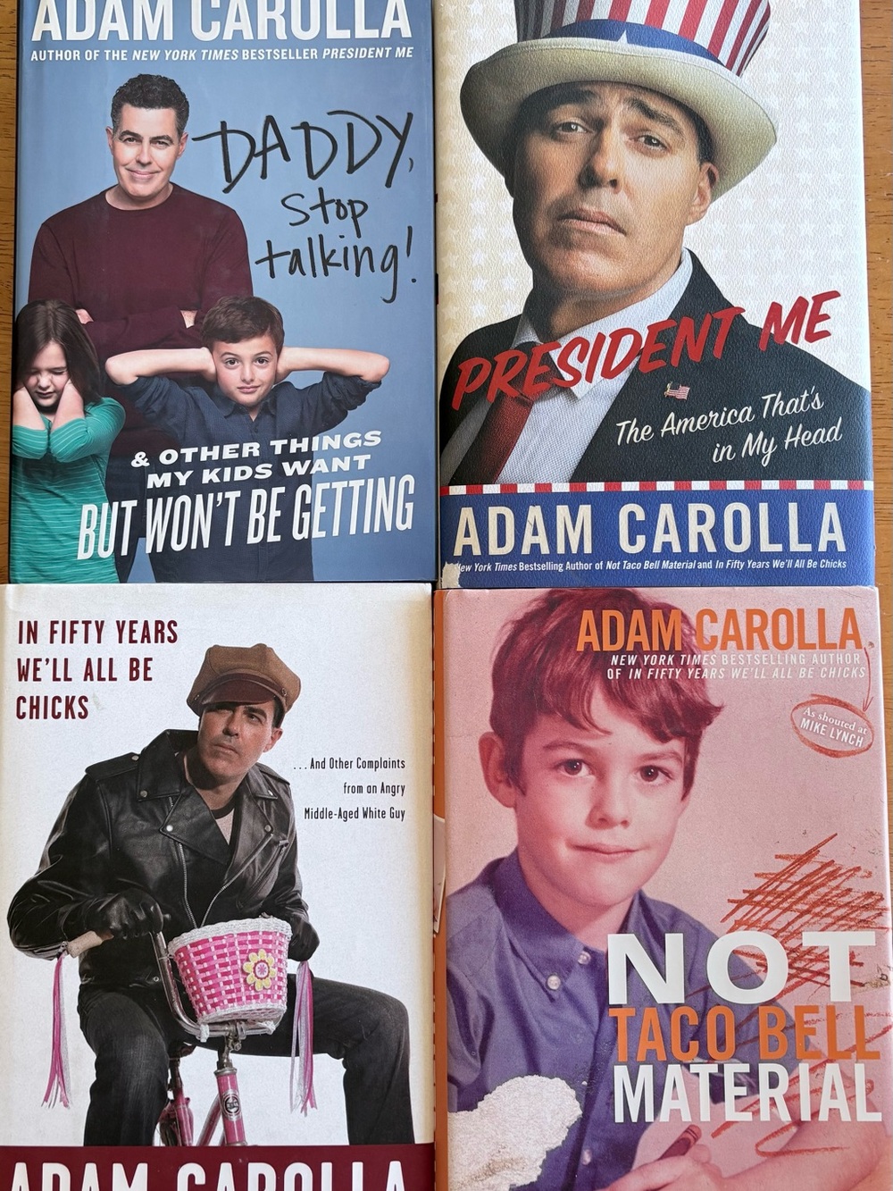 4 Adam Carolla Hardcover Books.